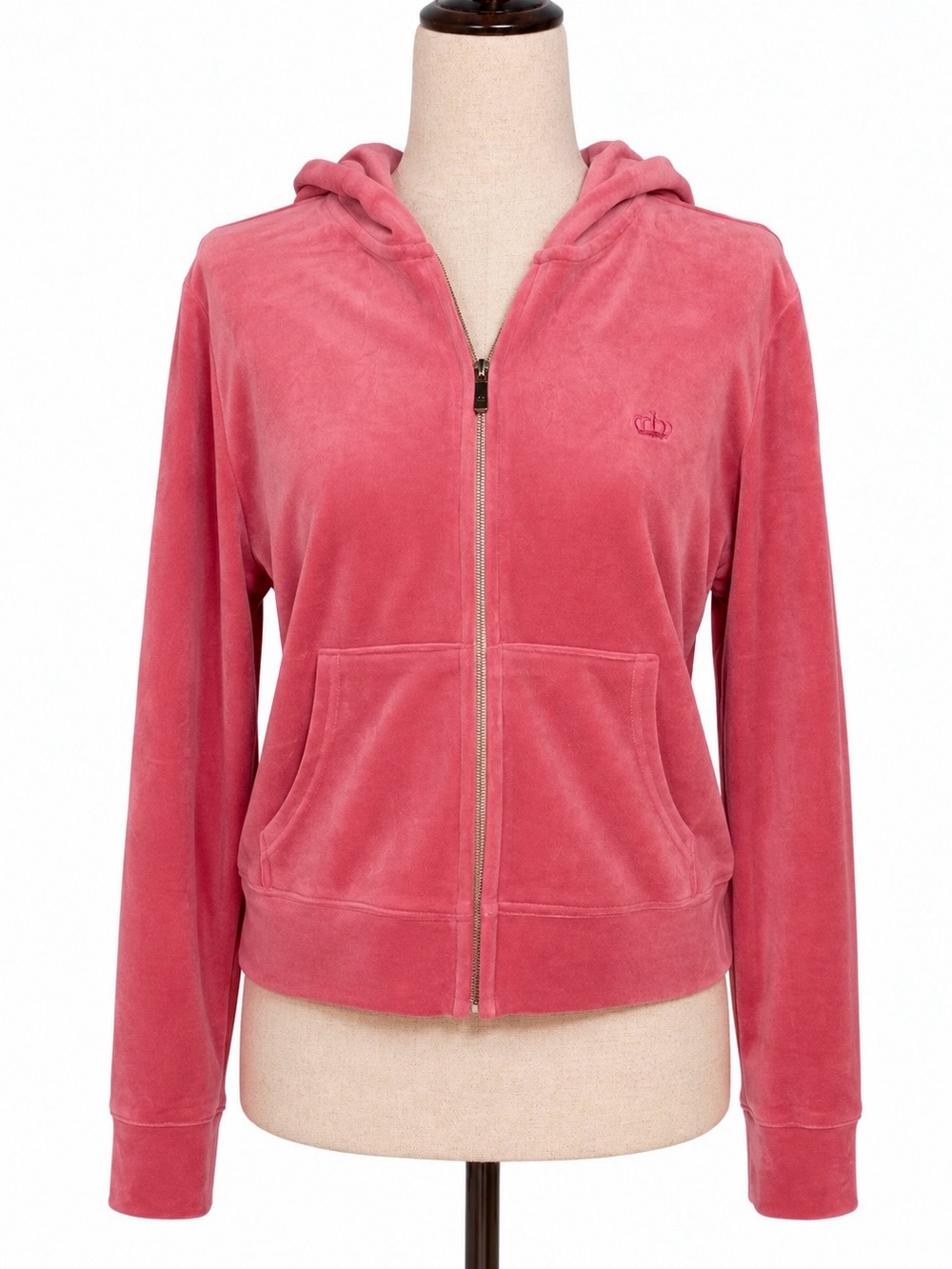 Juicy Couture velour track suit hoodie in pink. Fits like M